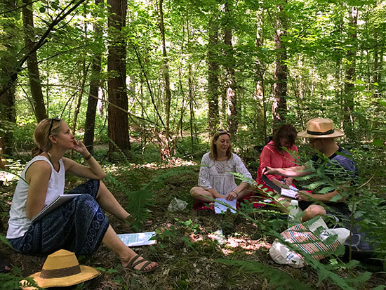 A workshop in the woods